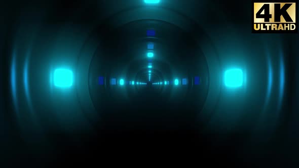 Colorful Lighted Pipe Tunnel Pack 4k