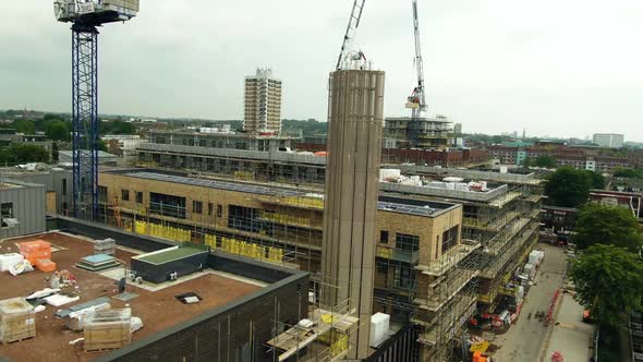 Drone shot of building under Construction