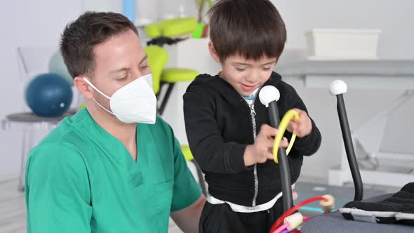 Child with Cerebral Palsy on Physiotherapy in a Children Therapy Center