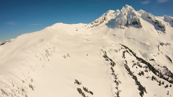 Mount Baker Amazing Aerial Winter Scene Incredible Cascade Mountains Nature Background