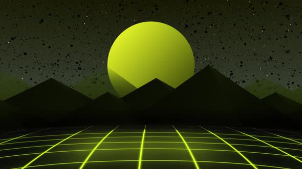 Abstract Retro City Background Color Yellow alt