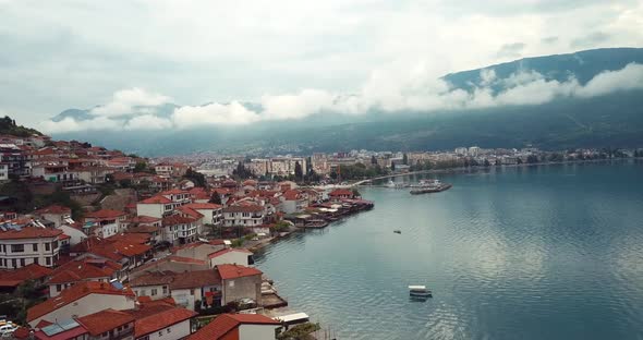 Ohrid lake, Macedonia Aerial