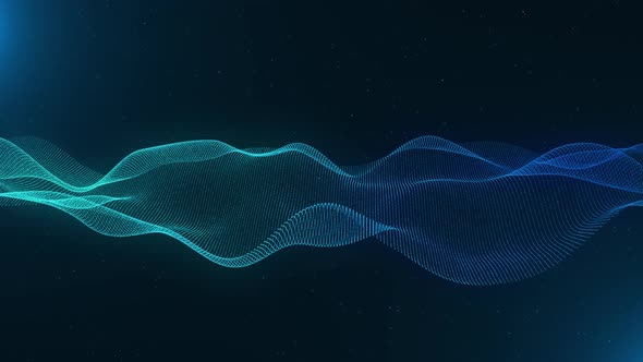 Abstract Wavy Dot Particles Background