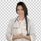 Beautiful female doctor with stethoscope, Alpha Channel - VideoHive Item for Sale