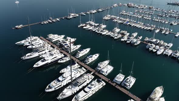 Boats and Yachts in Marina