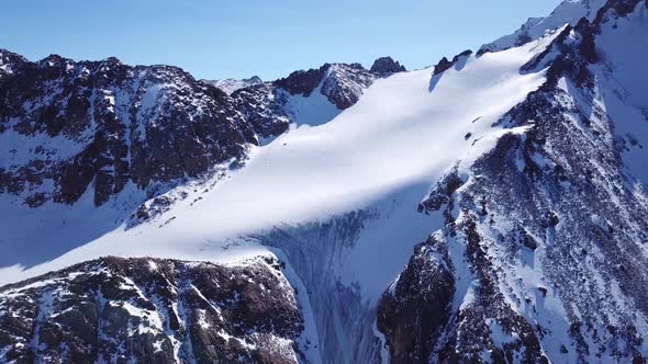 High Snowcapped Peaks and Glaciers