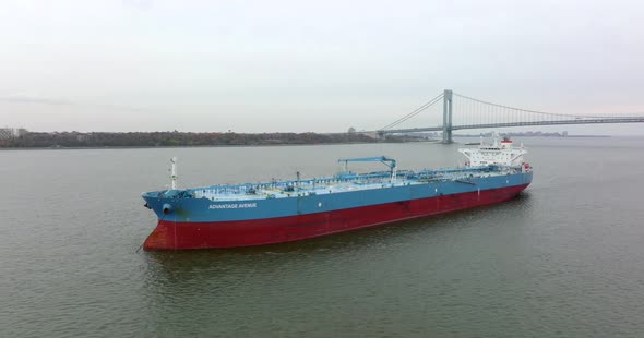 Advantage Avenue Crude Oil Tanker 5k Aerial Orbit