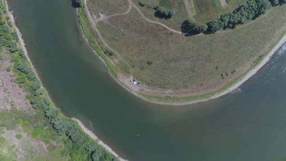 Aerial of a river