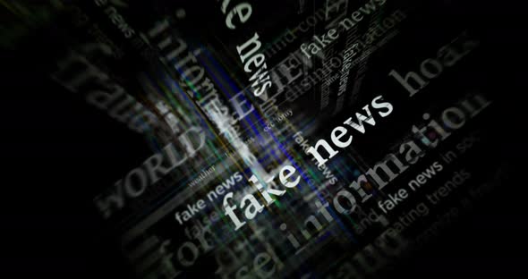 News titles media with fake news and hoax information seamless looped screens