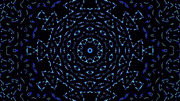 abstract light governing blue color, kaleidoscope