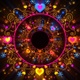 Neon Floral Hearts Vj Loops - VideoHive Item for Sale