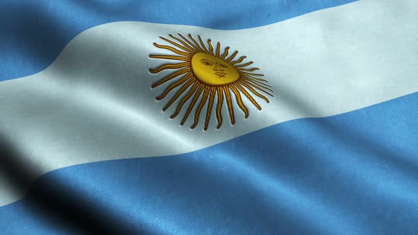 Highly Detailed Flag Of Argentina