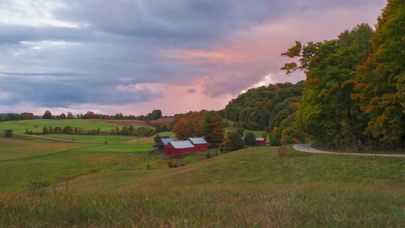 Rural autumn Farm in Vermont, USA