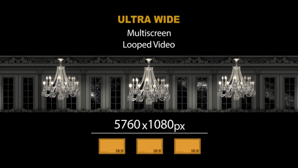 Ultra Wide HD Luxury Chandelier Hall 04