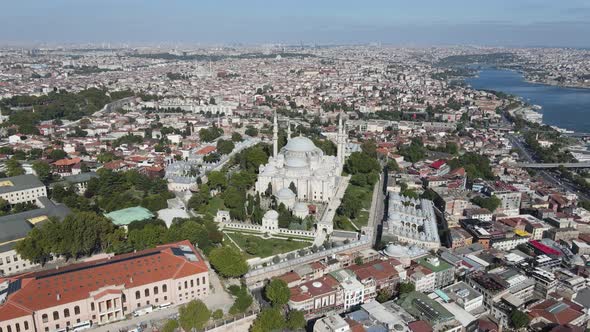 Aerial view istanbul drone
