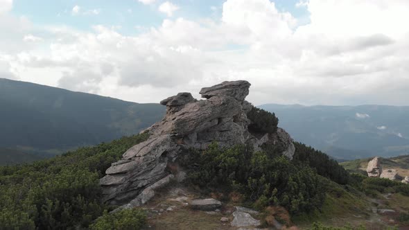 Scenic Rocky Mounatins and Cloudy Sky