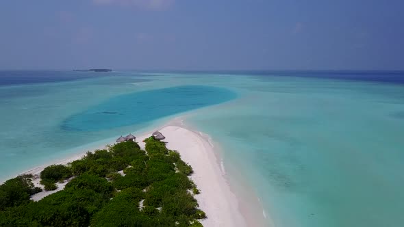 Aerial view texture of island beach by sea with sand background