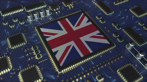 Flag of the United Kingdom on the Chipset