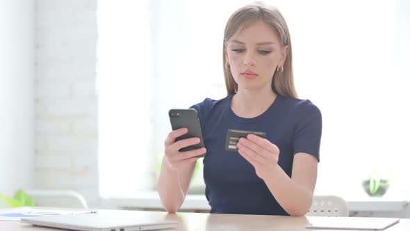 Woman Making Successful Online Payment on Smartphone