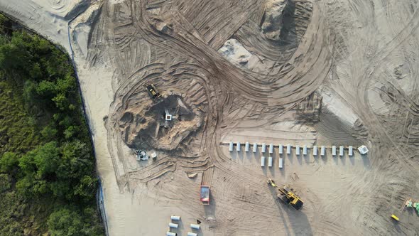 aerial view of South Florida land development infrastructure installation