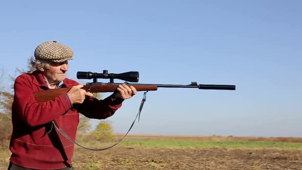 Senior Hunter with Shotgun Sniper