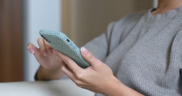 Woman check on mobile phone 