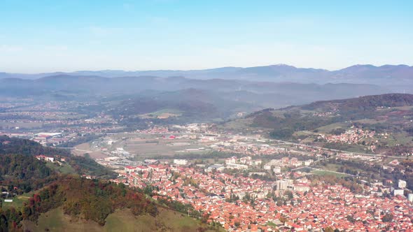 Drone Video of Landscape Mountainous Terrain with Mountain Ranges