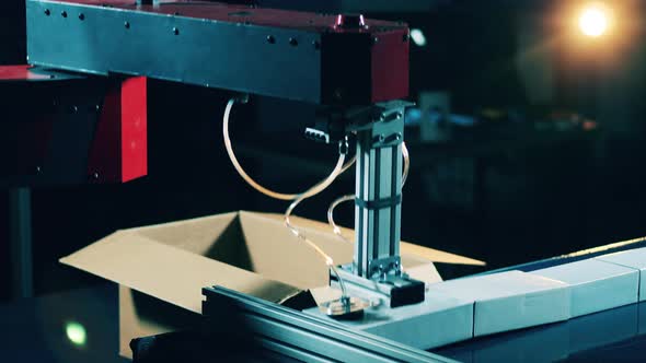 Robotic Tool Is Lifting and Relocating Identical Parcels