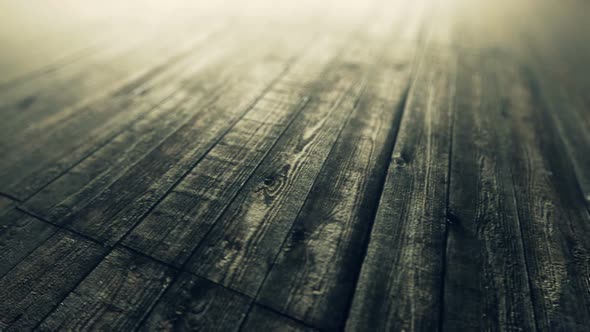 High detailed animation of wooden planks with the horizontally moving camera. HD