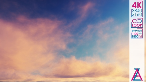 Bright Orange Pink Clouds In The Morning Sky