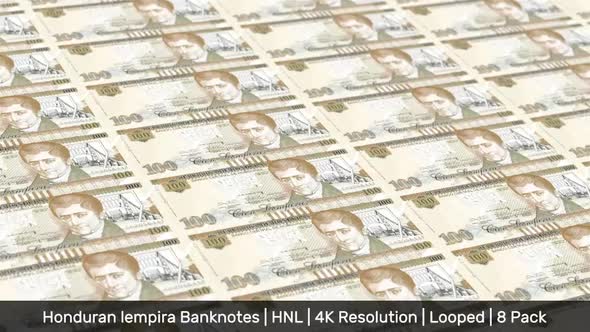 Honduras Banknotes Money / Honduran lempira / Currency L / HNL / 8 Pack - 4K