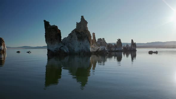 Aerial View Mono Lake Nature 