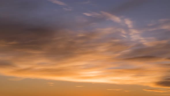 Timelapse of the Beautiful Sunset Sky. Natural Background Concept