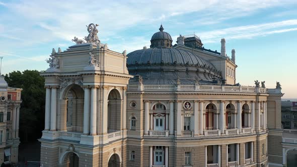 Odessa Opera and Ballet Theater in Odessa at Morning Sunset Ukraine