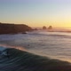 Aerial Shot: Epic Sunset surf in Punta de Lobos, pichilemu, chile. Surfer in the perfect Wave. - VideoHive Item for Sale