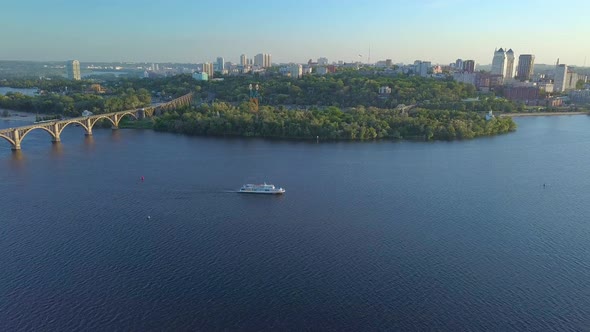 Flying Over the River and the City