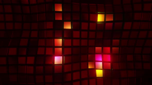 Golden And Fire Colored Disco Party Wall Vj Loop HD