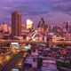 Bangkok business district city center and expressway, day to night; zoom out - Time Lapse - VideoHive Item for Sale