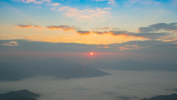 Sunrise Over Mountain