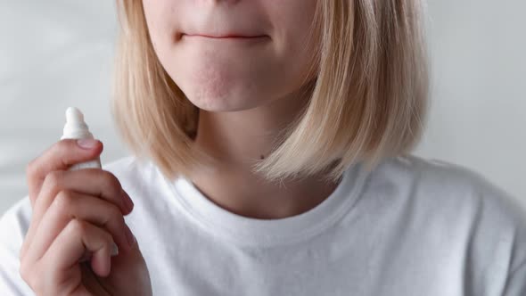 Lip Care Moisturizing Hygiene Girl Applying Balm