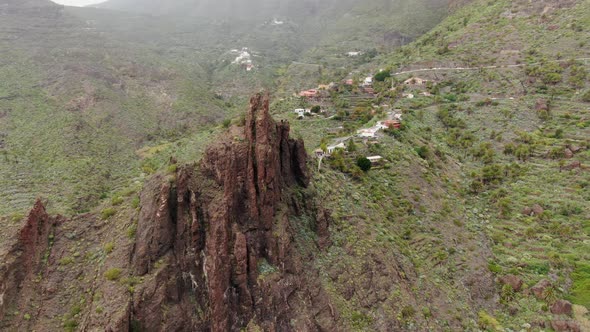 Fantastic Aerial shot of Roque Masca is a small mountain village on the island of Tenerife.