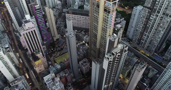 aerial hong kong skyline hongkong. 