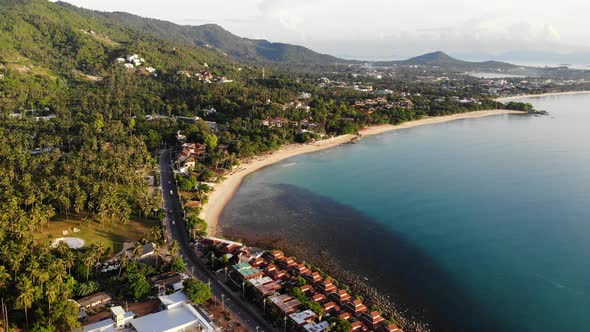 Beautiful high view of nature with sea ocean