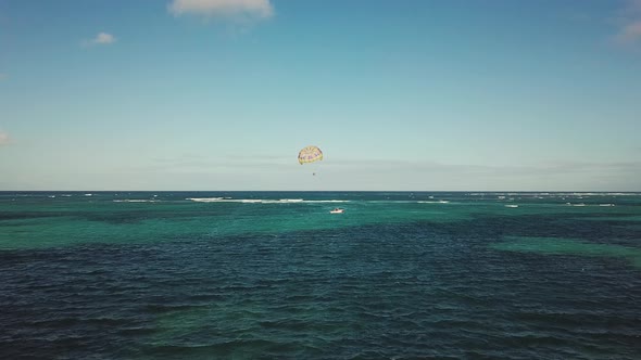 Parasailing in the Ocean