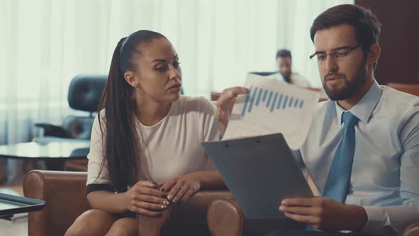 Young business people at a meeting