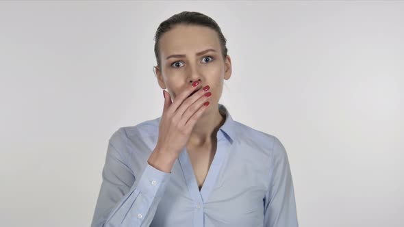 Young Businesswoman in Shock, Astonished