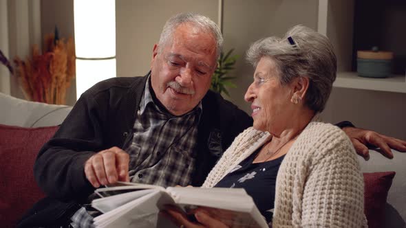 Elderly couple emotional moments