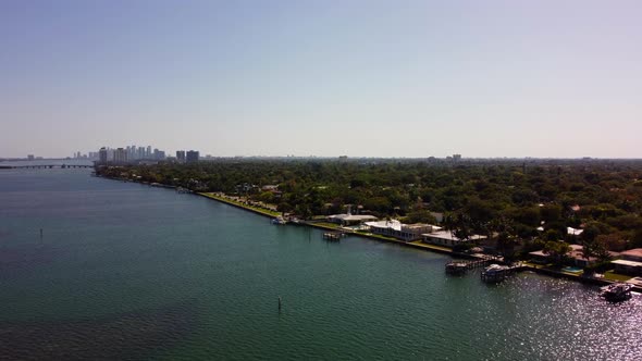 Aerial Rising Video Miami Shores 4k Aerial Drone Shot