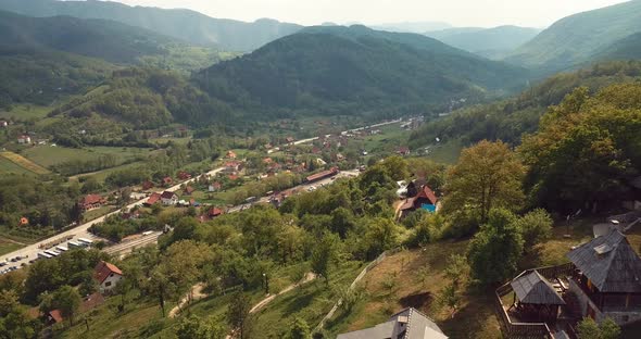 Drvengrad Serbia Aerial