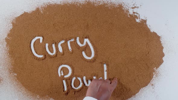 Hand Writes On Curry  Curry Powder